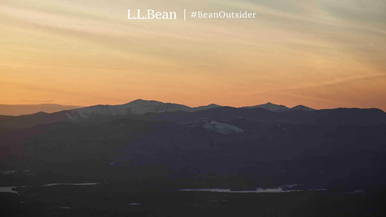 Yellow sunset over Mount Washington NH.