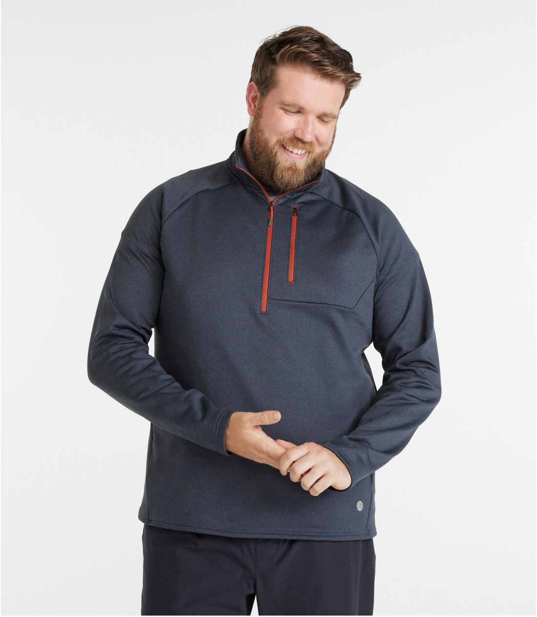 00's L.L.Bean ボーダー柄 ハーフジップ コットンニット
