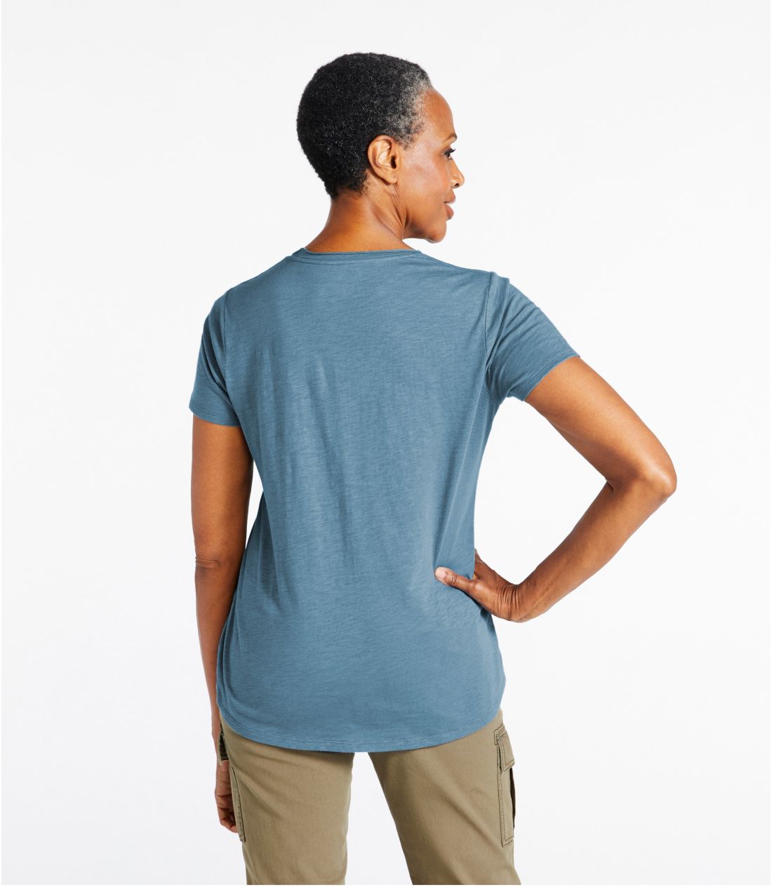 (取寄) エルエルビーン レディース オーガニック コットン V-ネック ショート ティー L.L.Bean (取寄) エルエルビーン レディース オーガニック