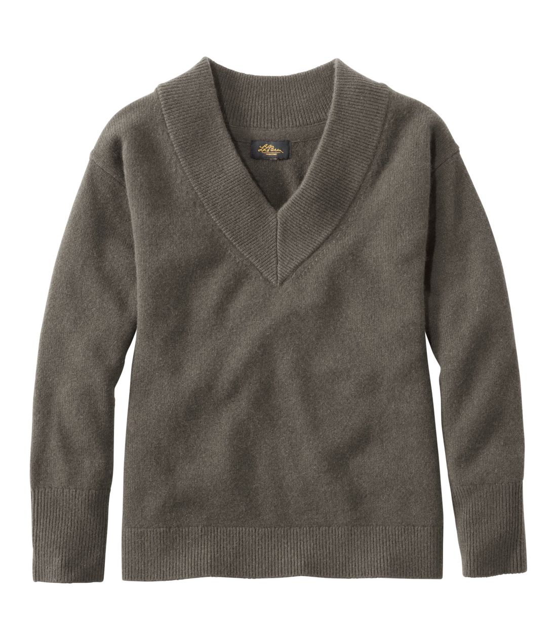 シグネチャー・プレミアム・エッセンシャル・カシミヤ・セーター、リラックス　Vネック