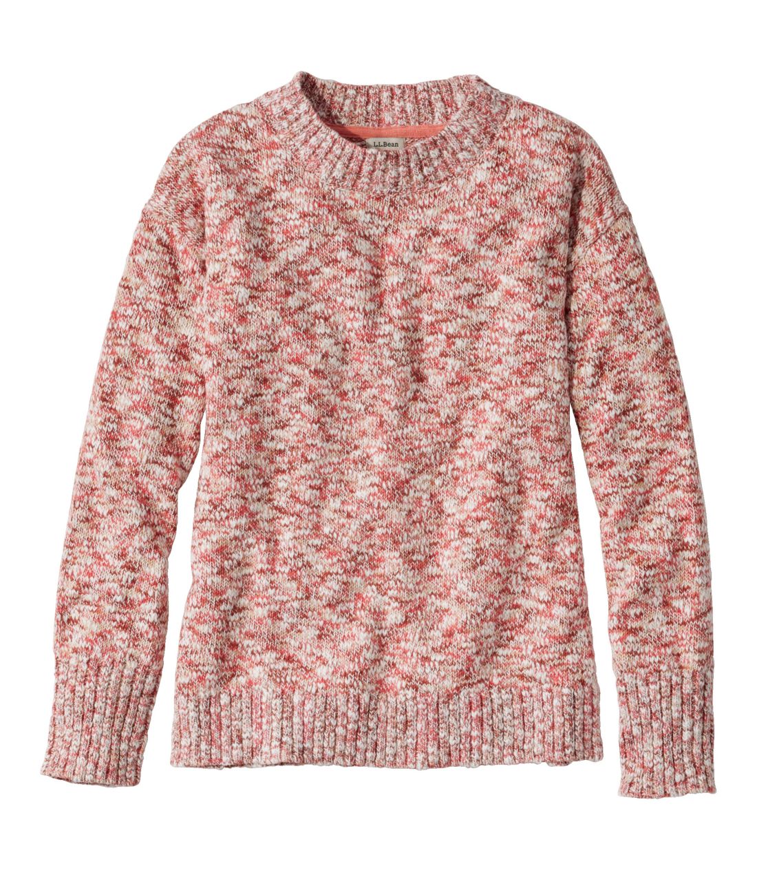 コットン・ラグ・セーター、クルーネック　スペースダイ