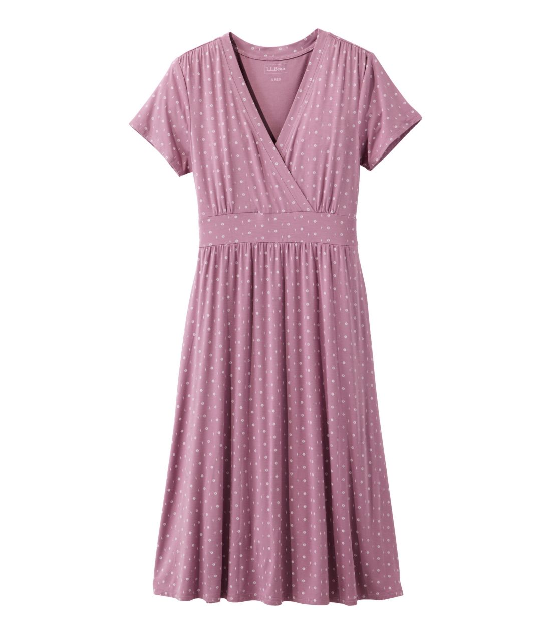 サマー・ニット・ドレス、半袖　プリント