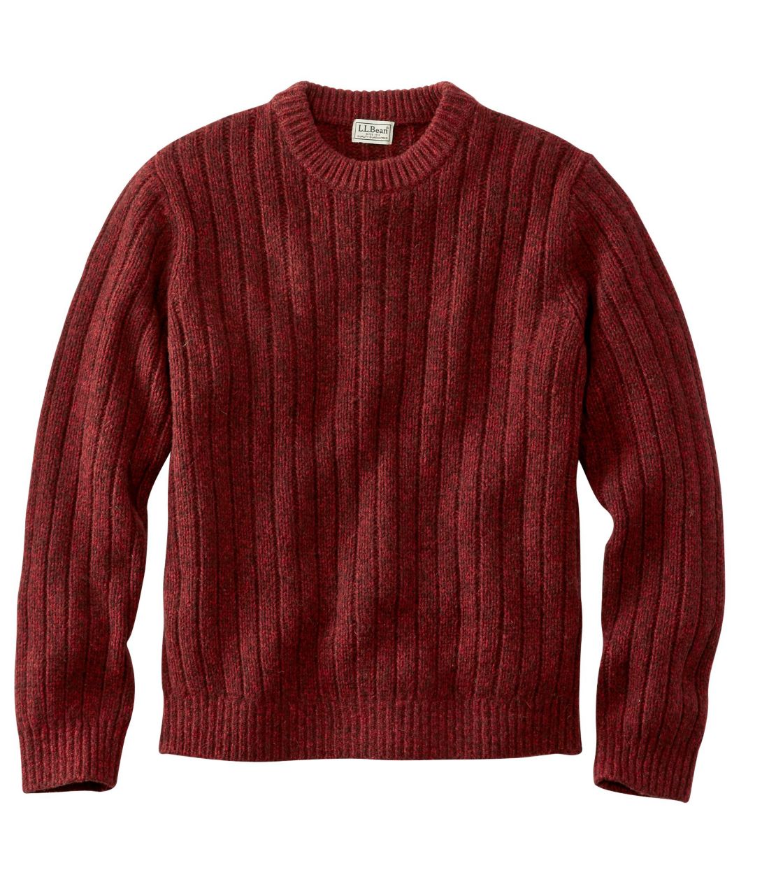 渋いカラー エルエルビーン 肉厚 コットンニット リブニット メランジ