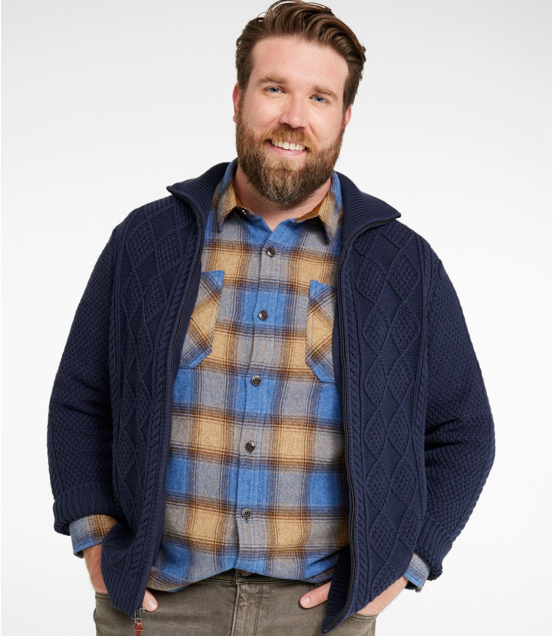 メンズ シグネチャー・コットン・フィッシャーマン・セーター