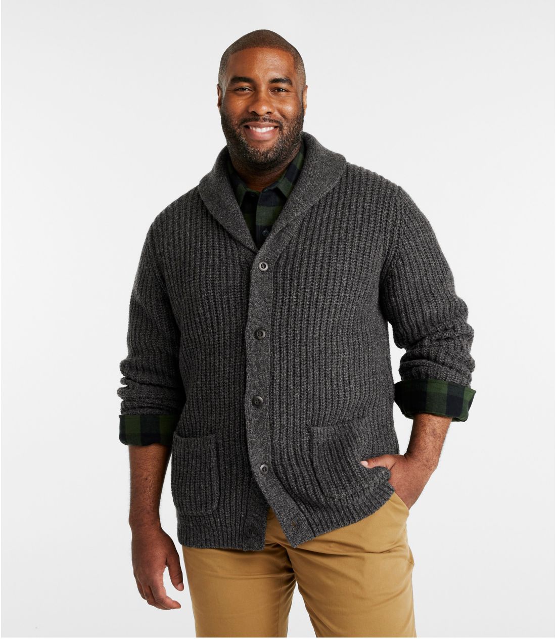 LLBEAN カーディガン メンズ エル・エル・ビーン・クラシック・ラグ・ウール・セーター