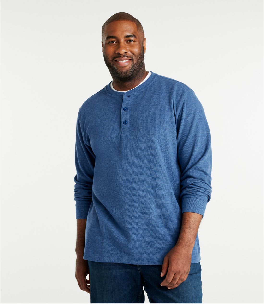 メンズ アンシュリンカブル・ミニ・ワッフル・ヘンリー、長袖 通販