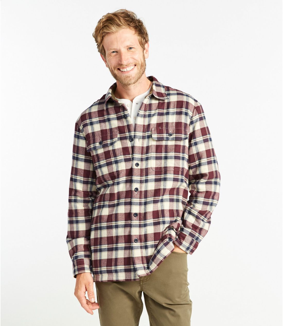 メンズ フリース・ラインド・フランネル・シャツ 通販|L.L.Bean メンズ フリース・ラインド・フランネル・シャツ 通販|L.L.Bean