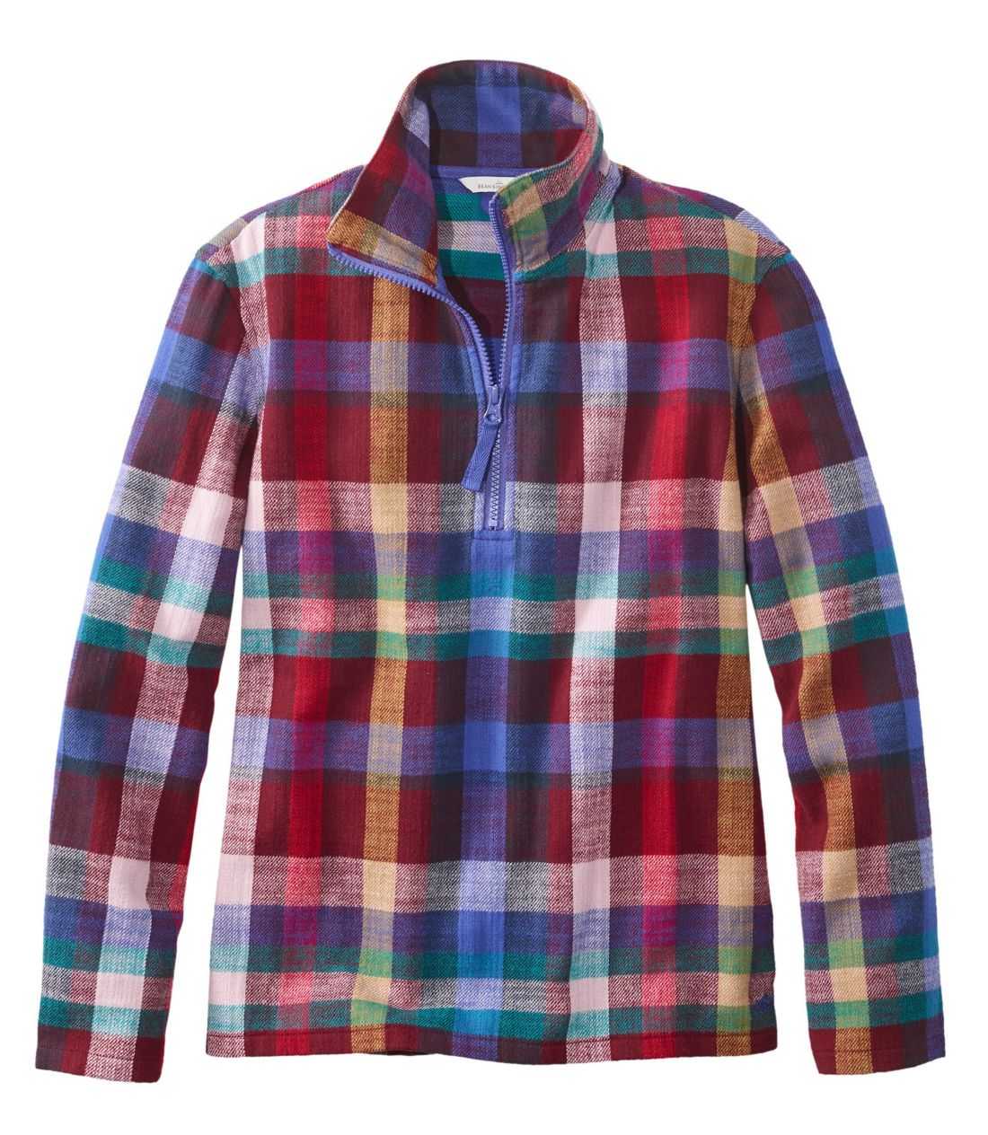 シグネチャー・ヘリテージ・テクスチャード・フランネル・シャツ、クォータージップ