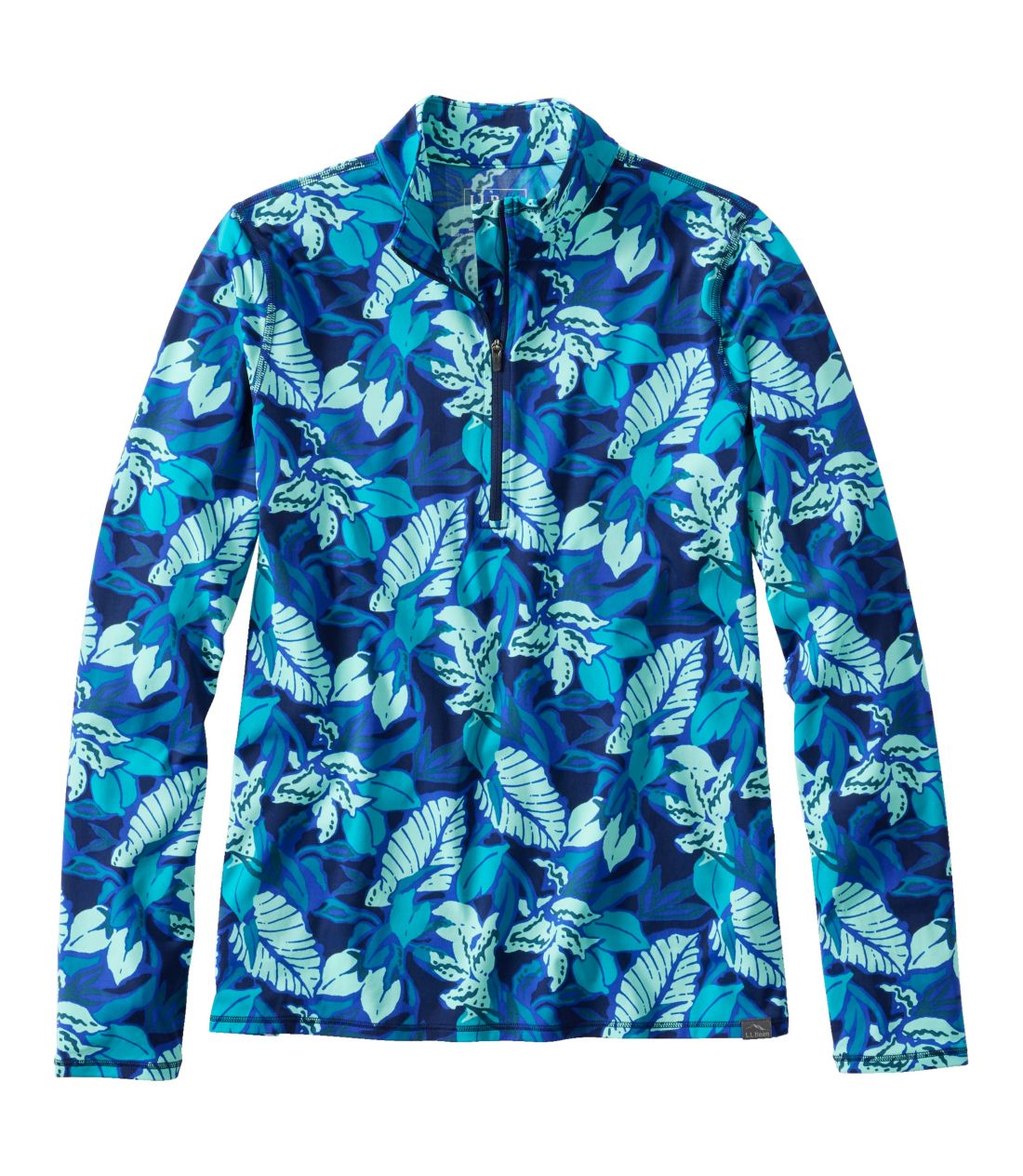 サンスマート UPF 50+ サン・シャツ、クォータージップ　プリント