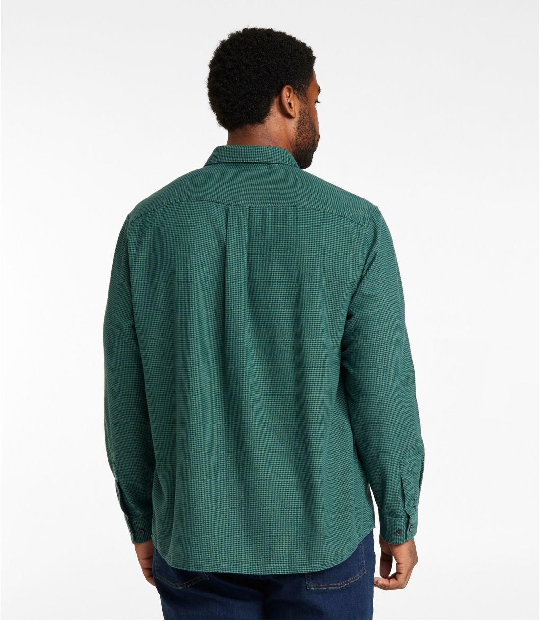 エルエルビーン ネルシャツ XL グリーン 白 チェック