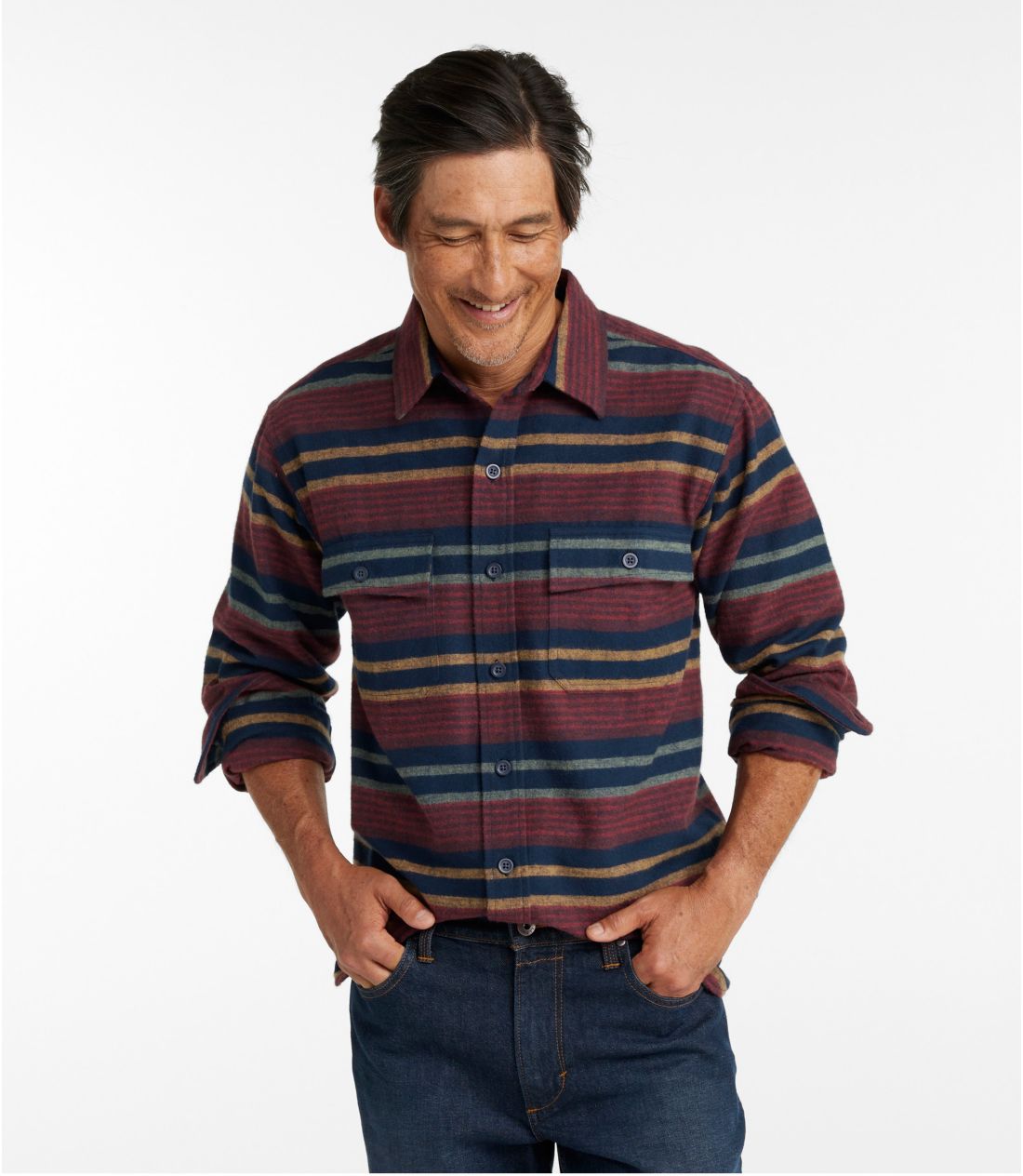 メンズ シャミー・クロス・シャツ、ストライプ 通販｜L.L.Bean