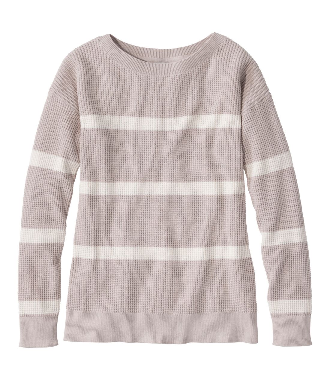 サンウォッシュ・ワッフル・セーター、プルオーバー　ストライプ