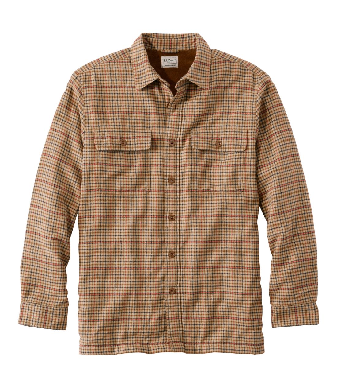 フリース・ラインド・フランネル・シャツ