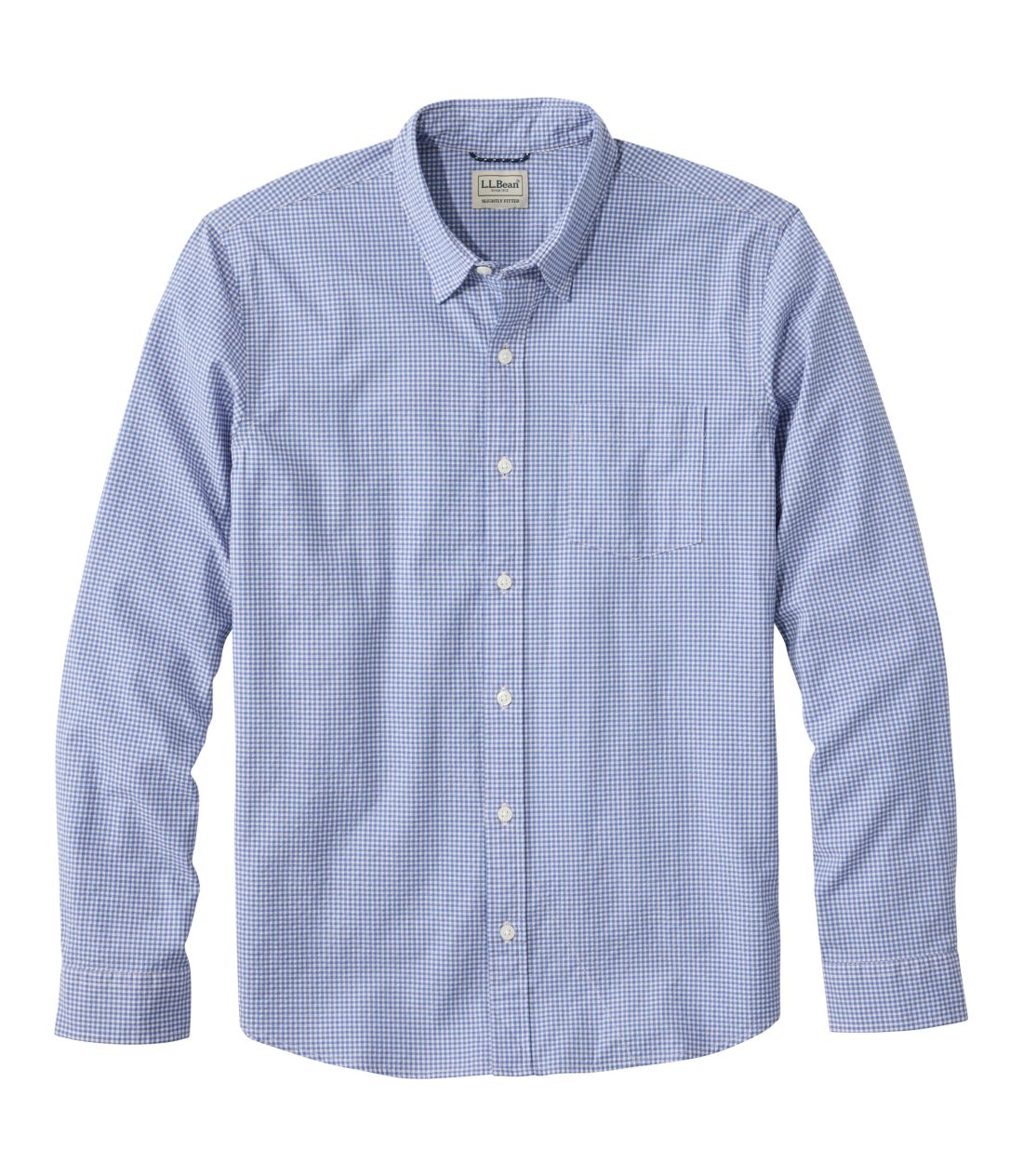 コンフォート・ストレッチ・パフォーマンス・シアサッカー・シャツ、長袖　スライトリー・フィット　プラッド