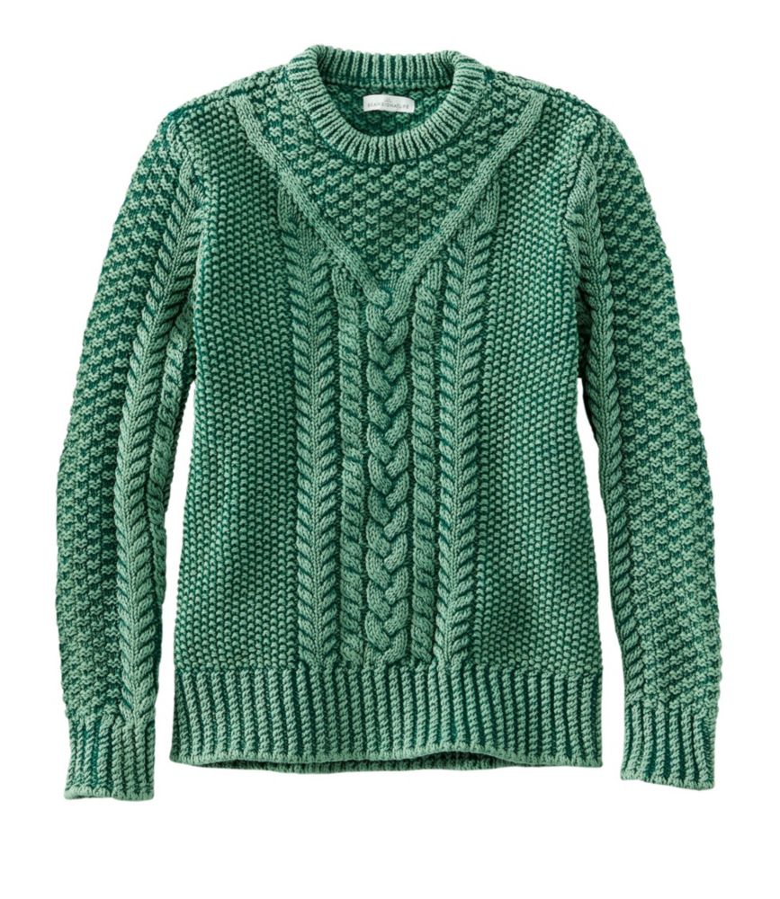 シグネチャー・コットン・フィッシャーマン・セーター、プルオーバー　ウォッシュ