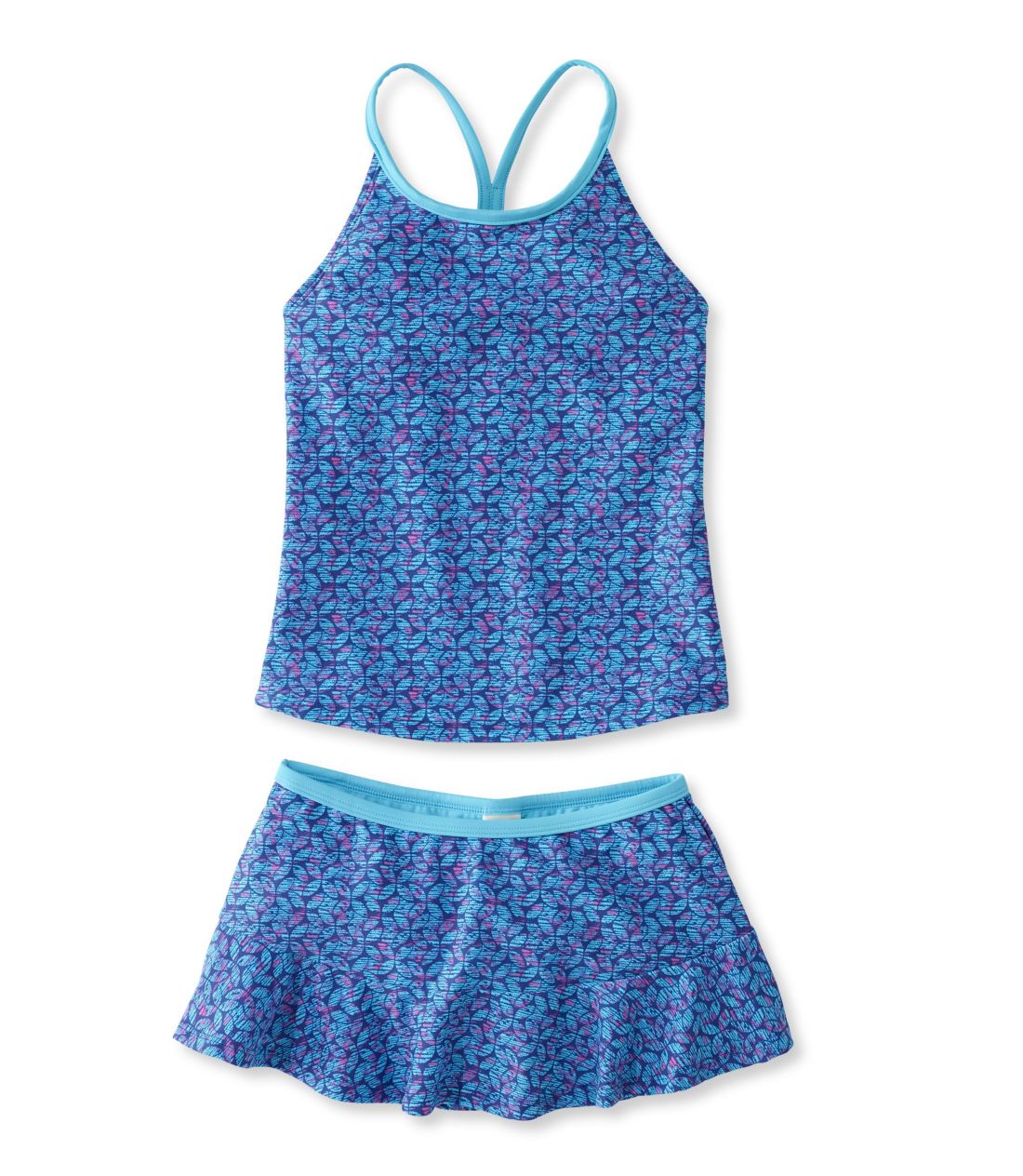 Girls' BeanSport Skirted Tankini, Print