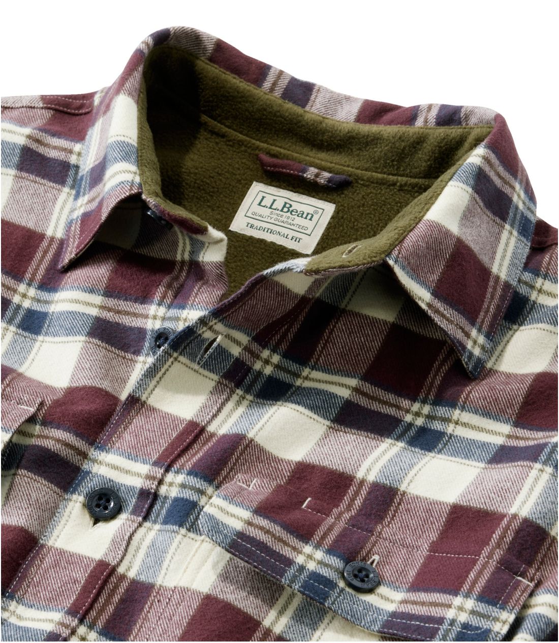 メンズ フリース・ラインド・フランネル・シャツ 通販｜L.L.Bean