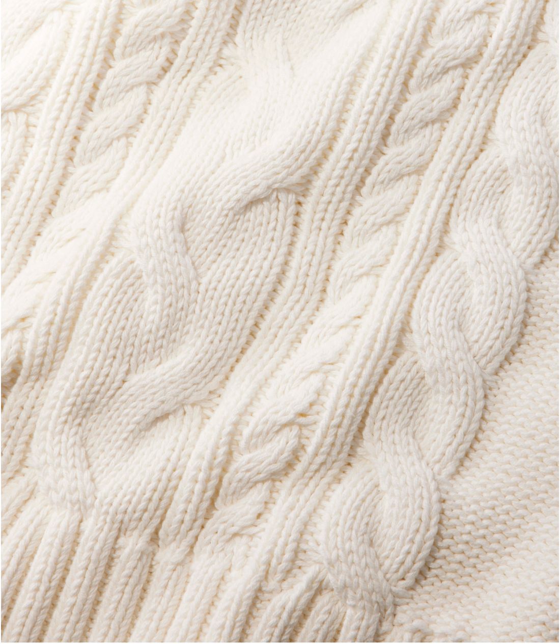 ウィメンズ ダブル・エル・ミックスケーブル・セーター、クルーネック