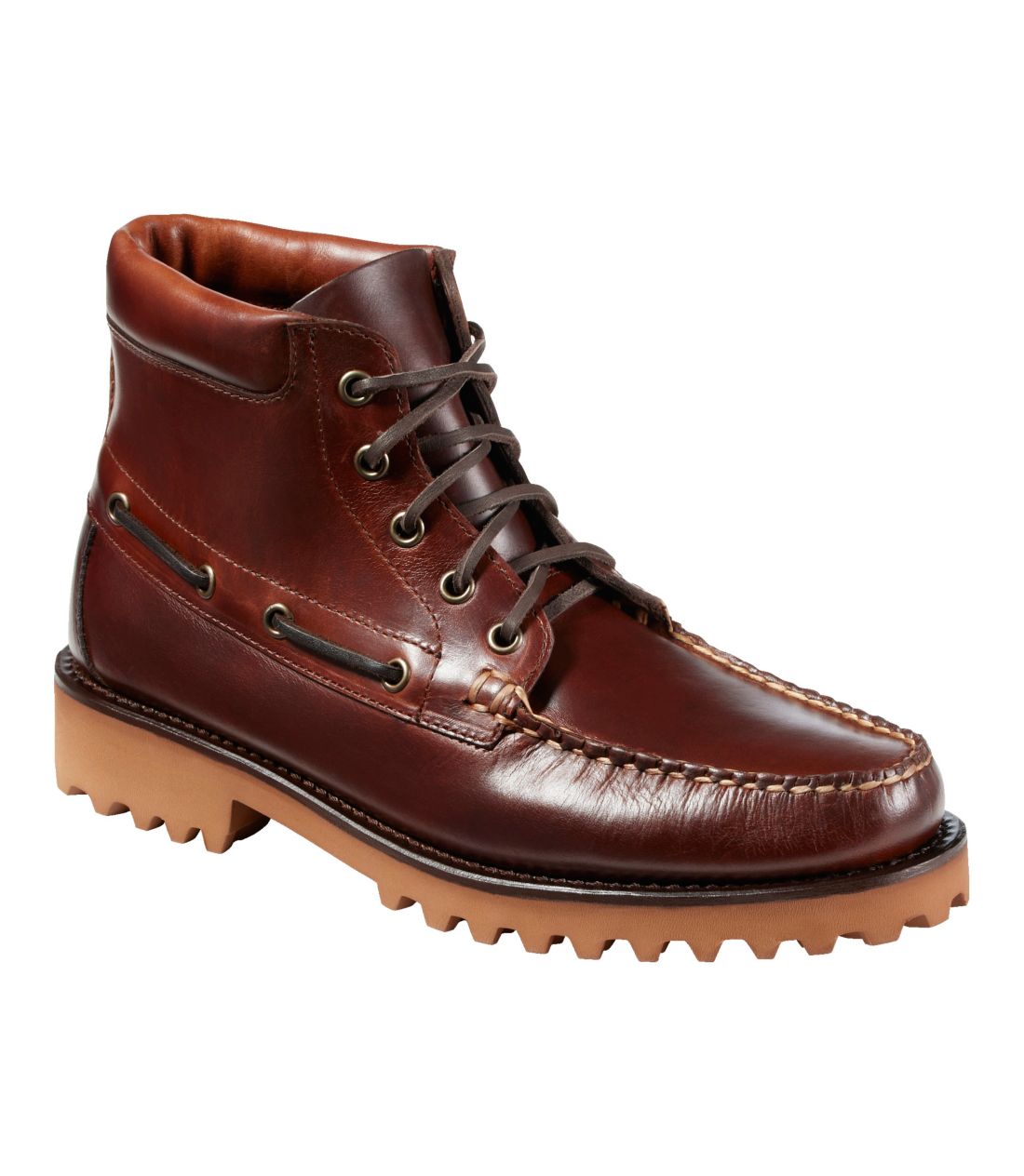 LLbeanビーンブーツ ガッシュー ブラウン レースアップ 赤ソール
