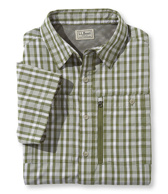 クール・ウィーブ・シャツ、半袖　プラッド