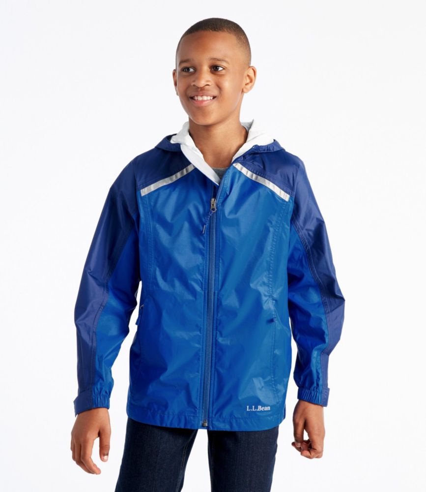 エルエルビーン キッズ・ウインド・アンド・レイン・ジャケット ビッグキッズ Lサイズ Marine Blue/Sea Blue ブルー １０ エルエルビーン] キッズ・ウインド・アンド・レイン・ジャケット