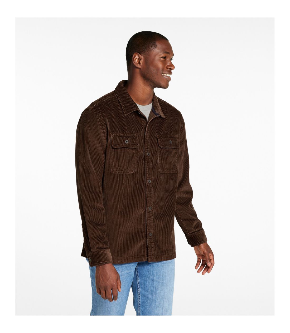 メンズ レンジリー・コーデュロイ・シャツ、スライトリー・フィット