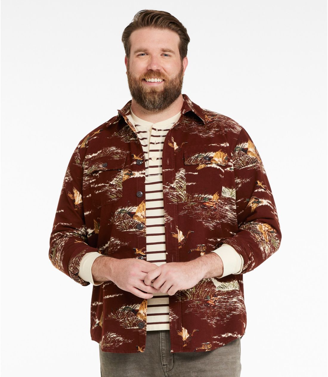 メンズ シグネチャー・1933 シャミー・クロス・シャツ、スリム