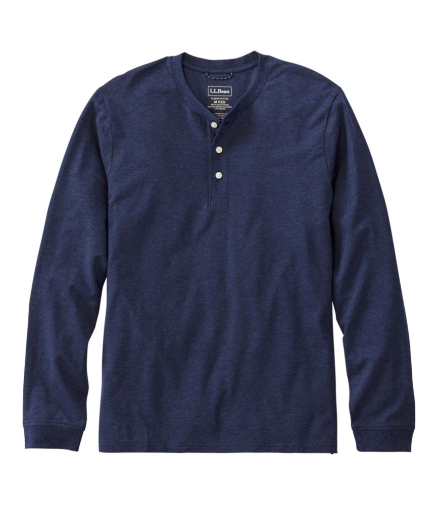 コンフォート・ストレッチ・パフォーマンス・ピマ・ティ、長袖　ヘンリー