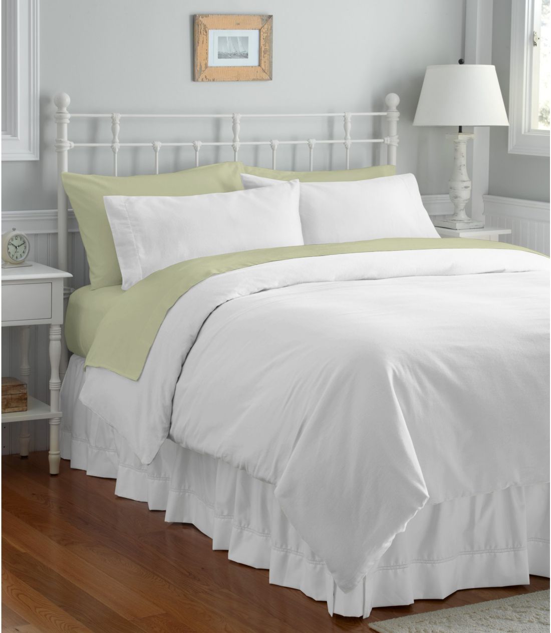 White Ultrasoft Comfort Flannel Comforter Cover L.L.Bean