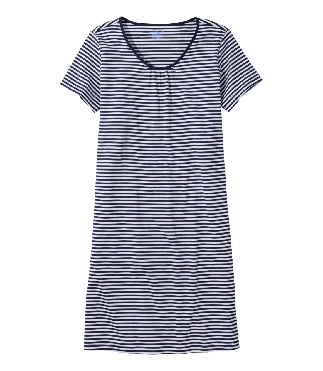 スーピマ・ナイトガウン、半袖　ストライプ