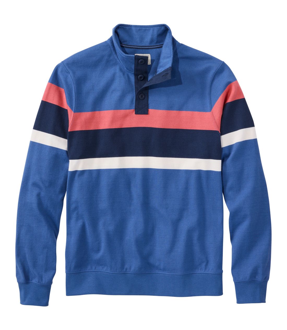 ビンテージ・ソフト・ラグビー、モックネック　チェスト・ストライプ