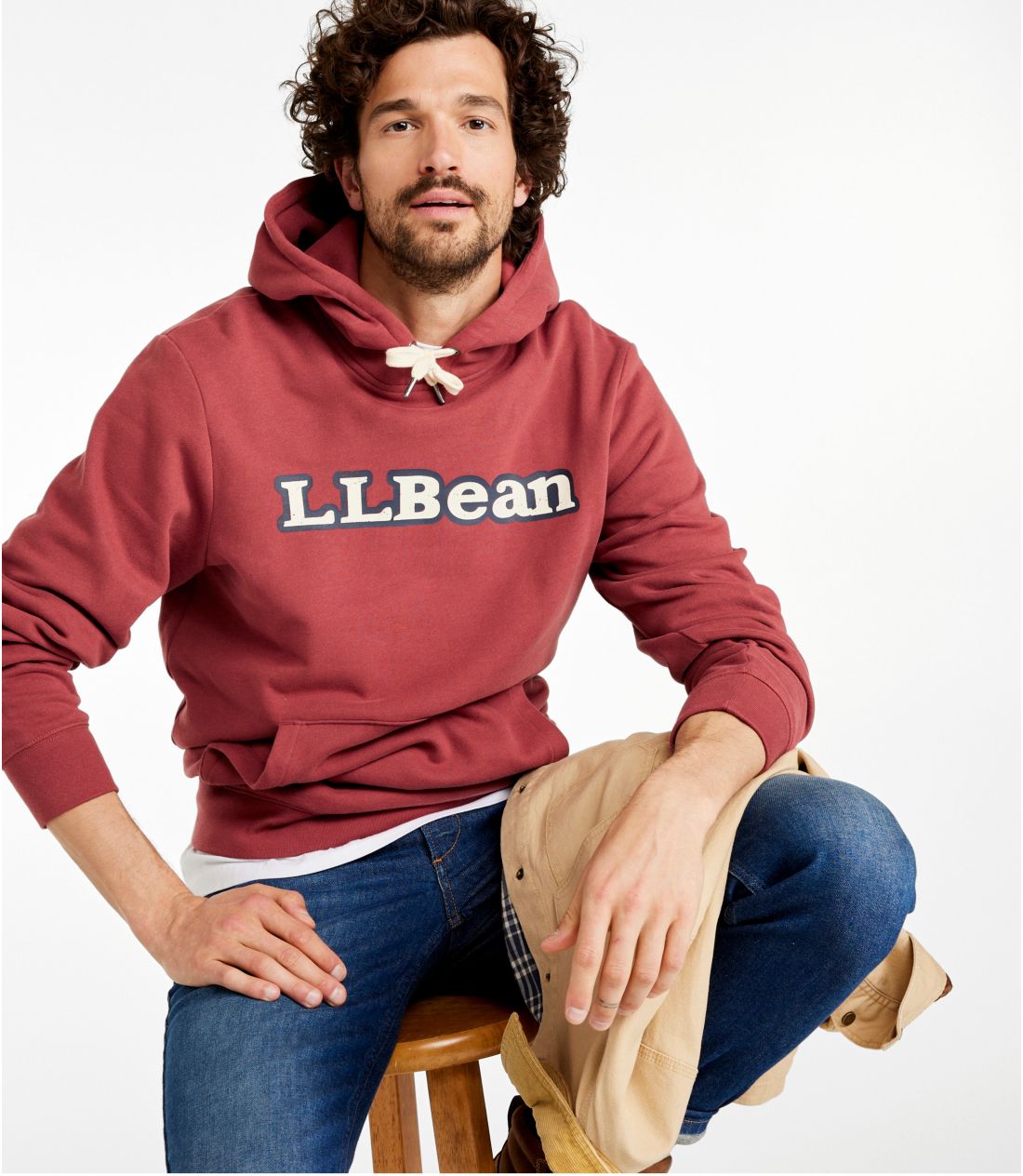 超名作！90s LL.Bean ロゴスウェット ビンテージ ボルドー M 90s L.L. Bean × Russell Athletic W name sweat s