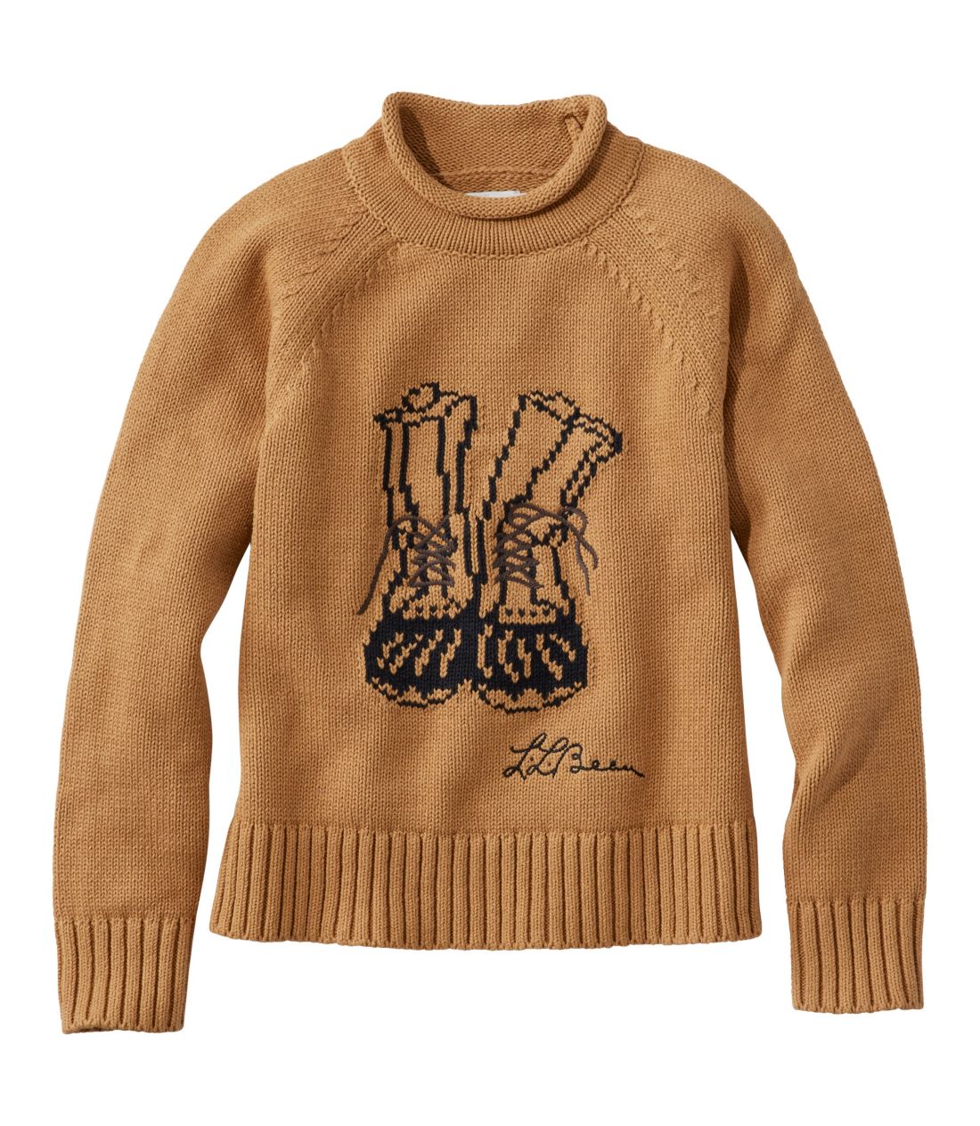 シグネチャー・オーガニック・コットン・セーター、ロールネック　ノベルティ