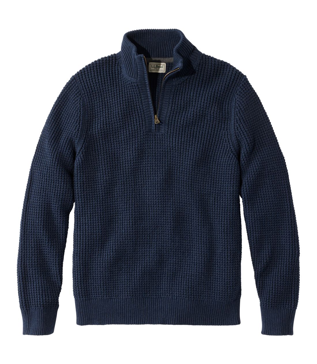 オーガニック・コットン・ワッフル・セーター、クォータージップ