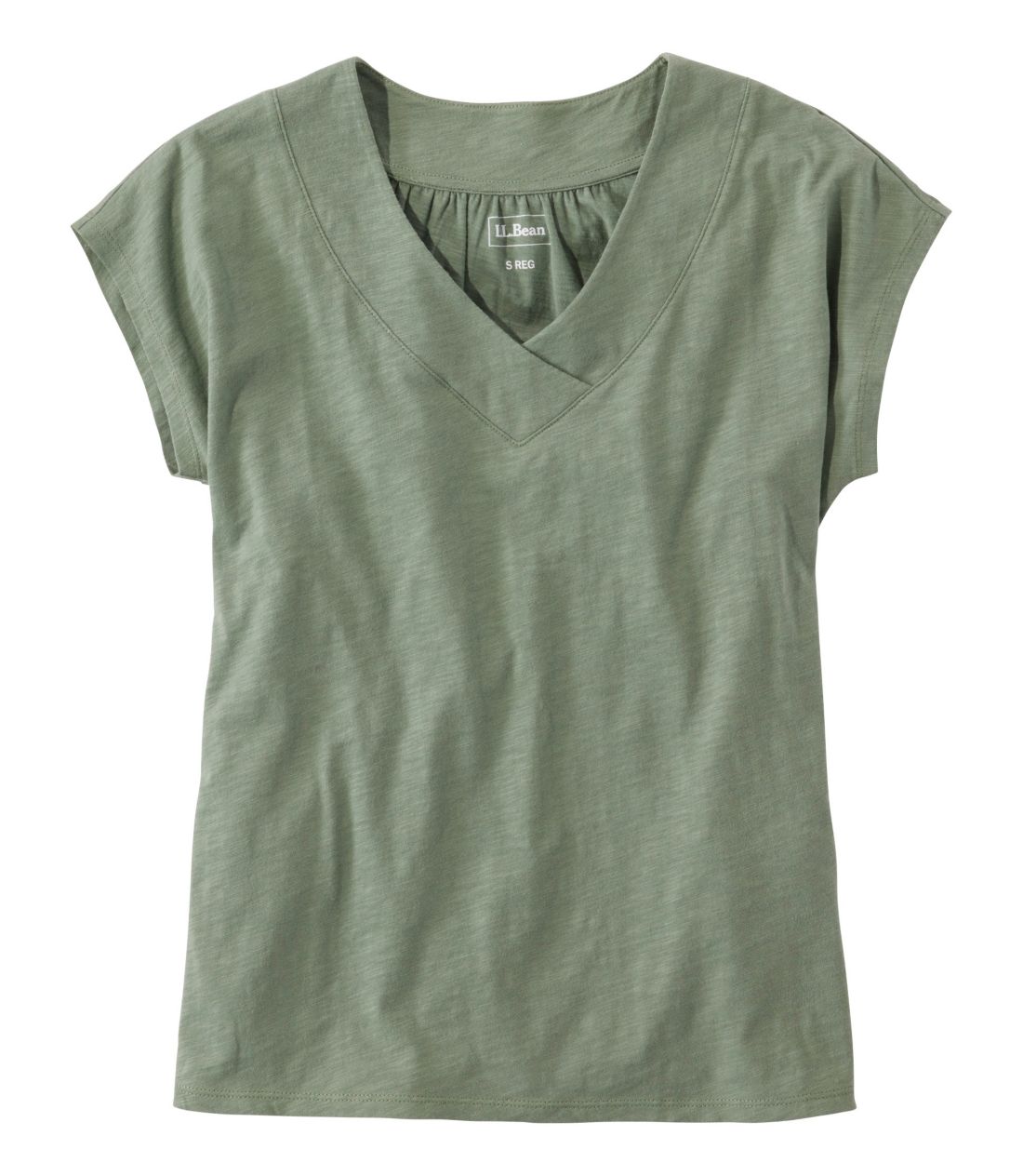 (取寄) エルエルビーン レディース オーガニック コットン V-ネック キャップ ティー L.L.Bean P最大18倍7/29-30限定 (取寄) エルエルビーン