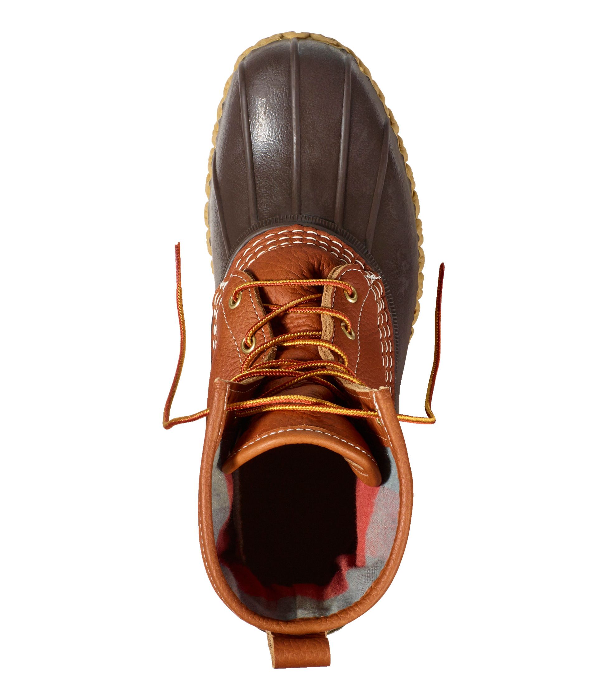 メンズ ビーン・ブーツ、8インチ フランネルラインド インサレーテッド