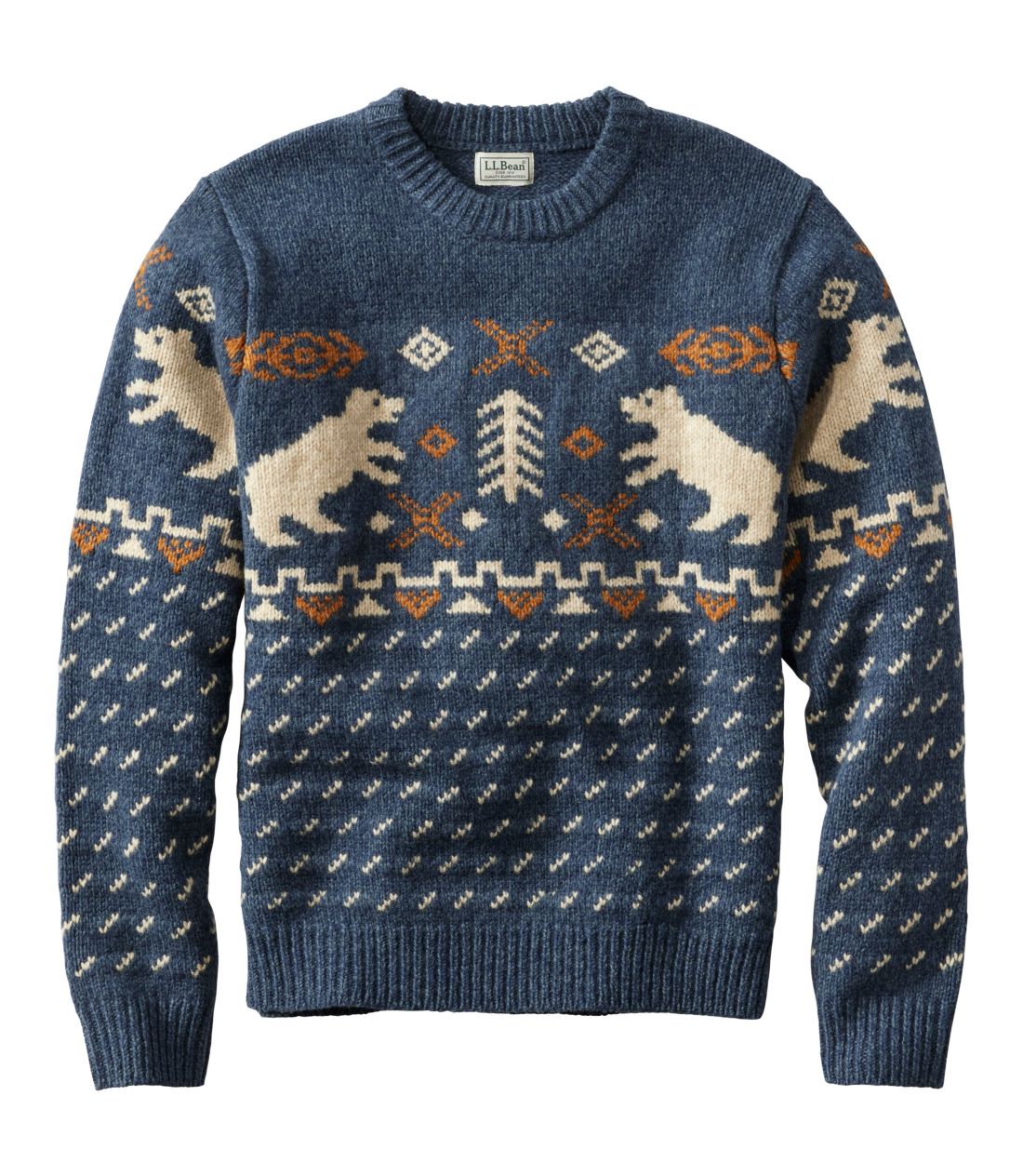 エル・エル・ビーン・クラシック・ラグ・ウール・セーター、クルーネック　フェアアイル