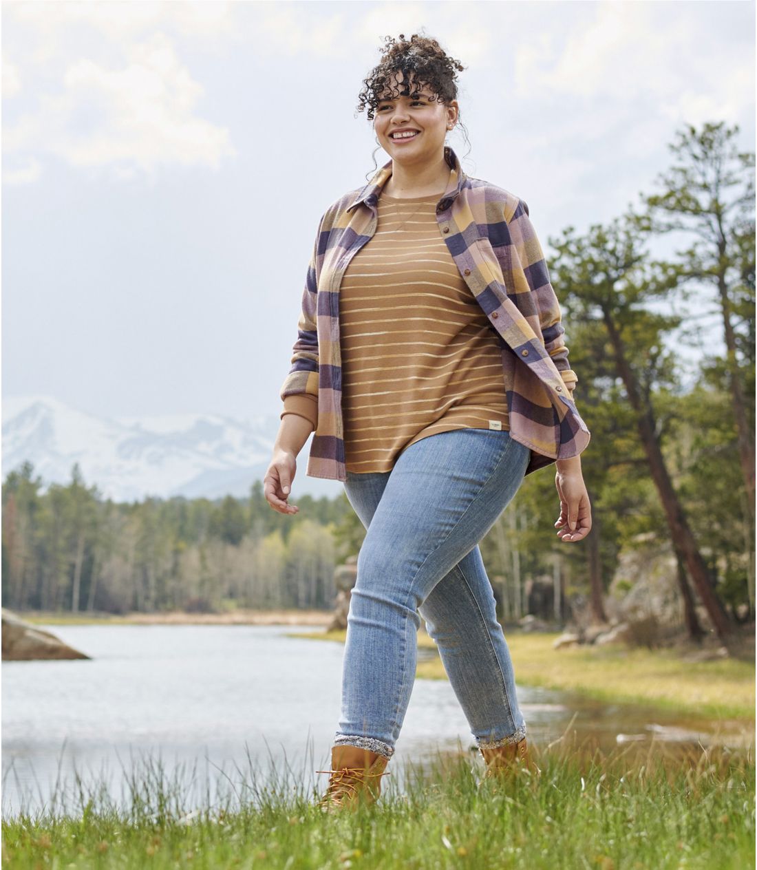 ブラウス シャツ ソフトブラッシュ・フランネル・シャツ ジャパン・フィット レディース L.L.Bean ブラウス シャツ ソフトブラッシュ・フランネル