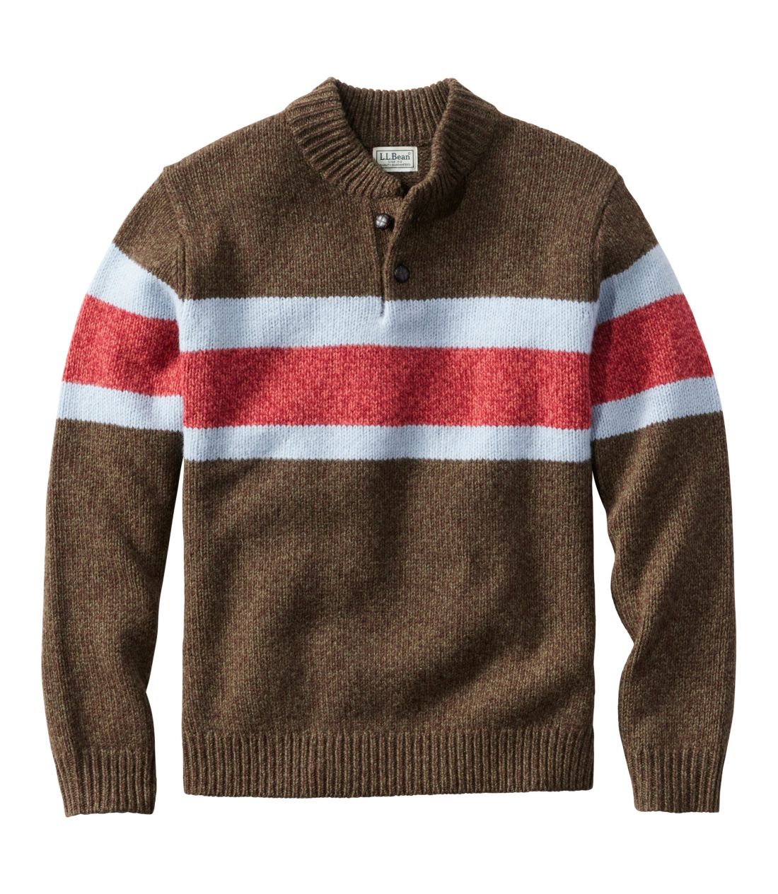 エル・エル・ビーン・クラシック・ラグ・ウール・セーター、ヘンリー　ストライプ