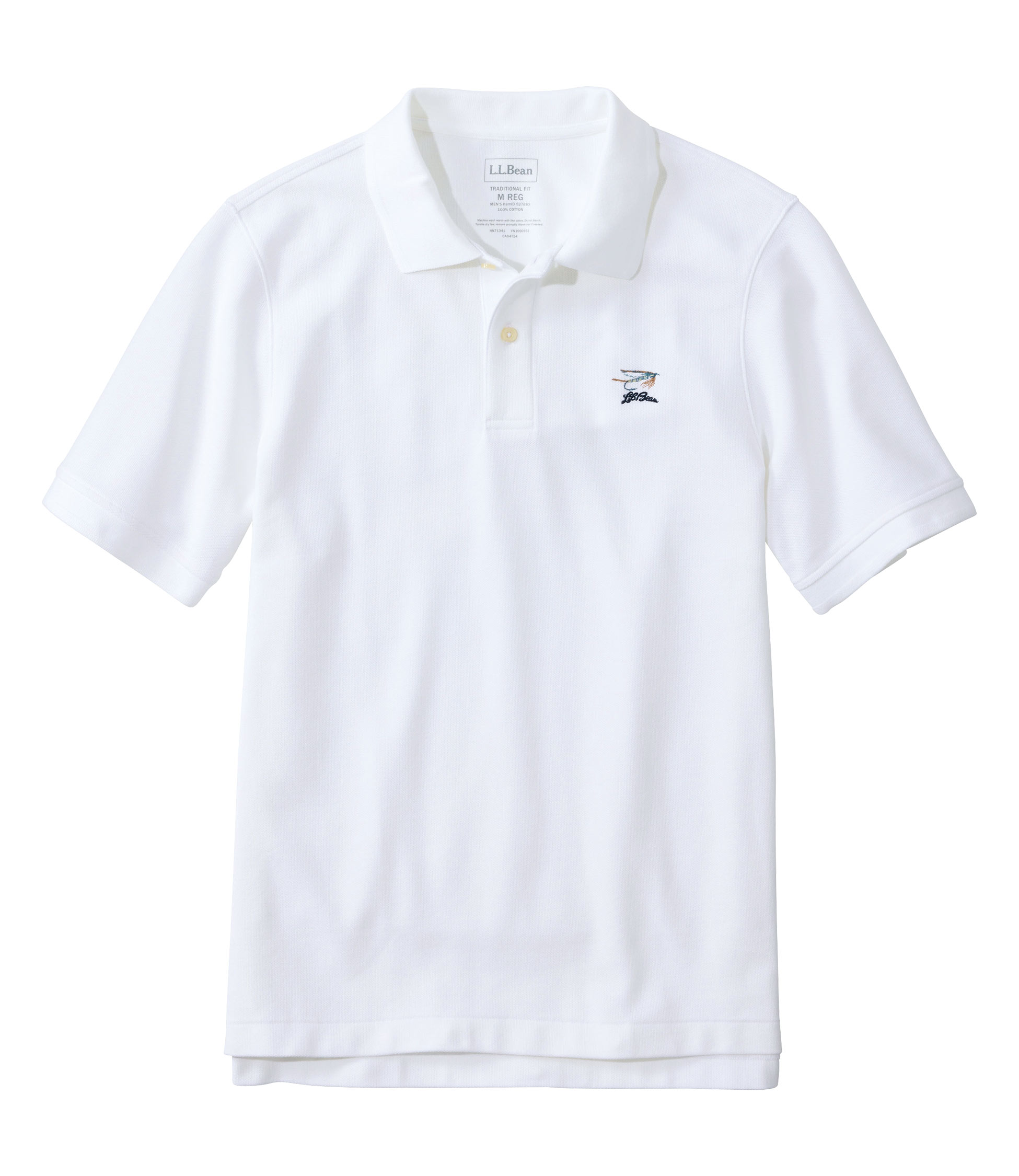 ジャパン・フィット　プレミアム・ダブル・エル・ポロシャツ、半袖　タイド・フライ刺繍