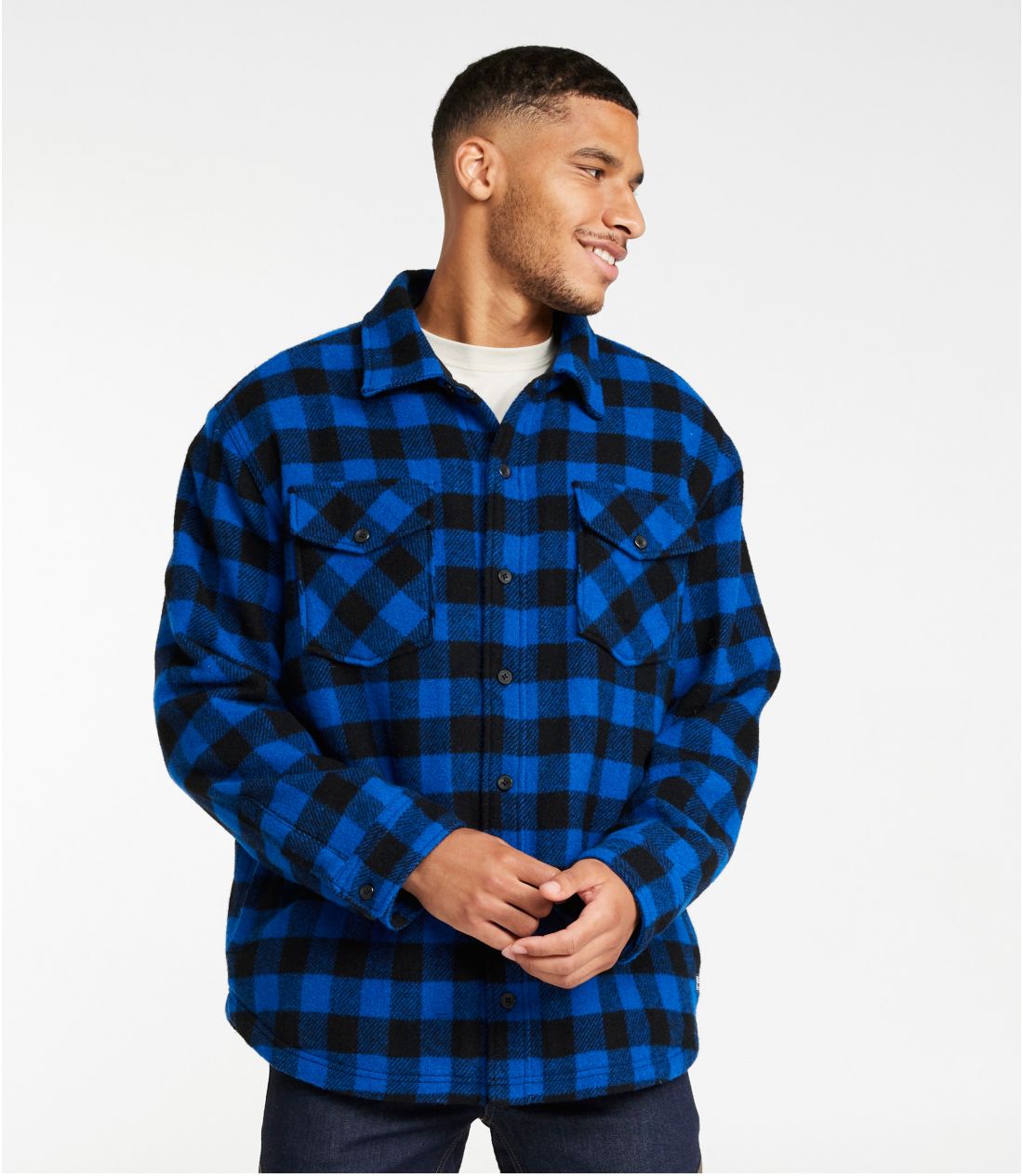 メンズ メイン・ガイド・シェルパ・ラインド・ウール・シャツ 通販