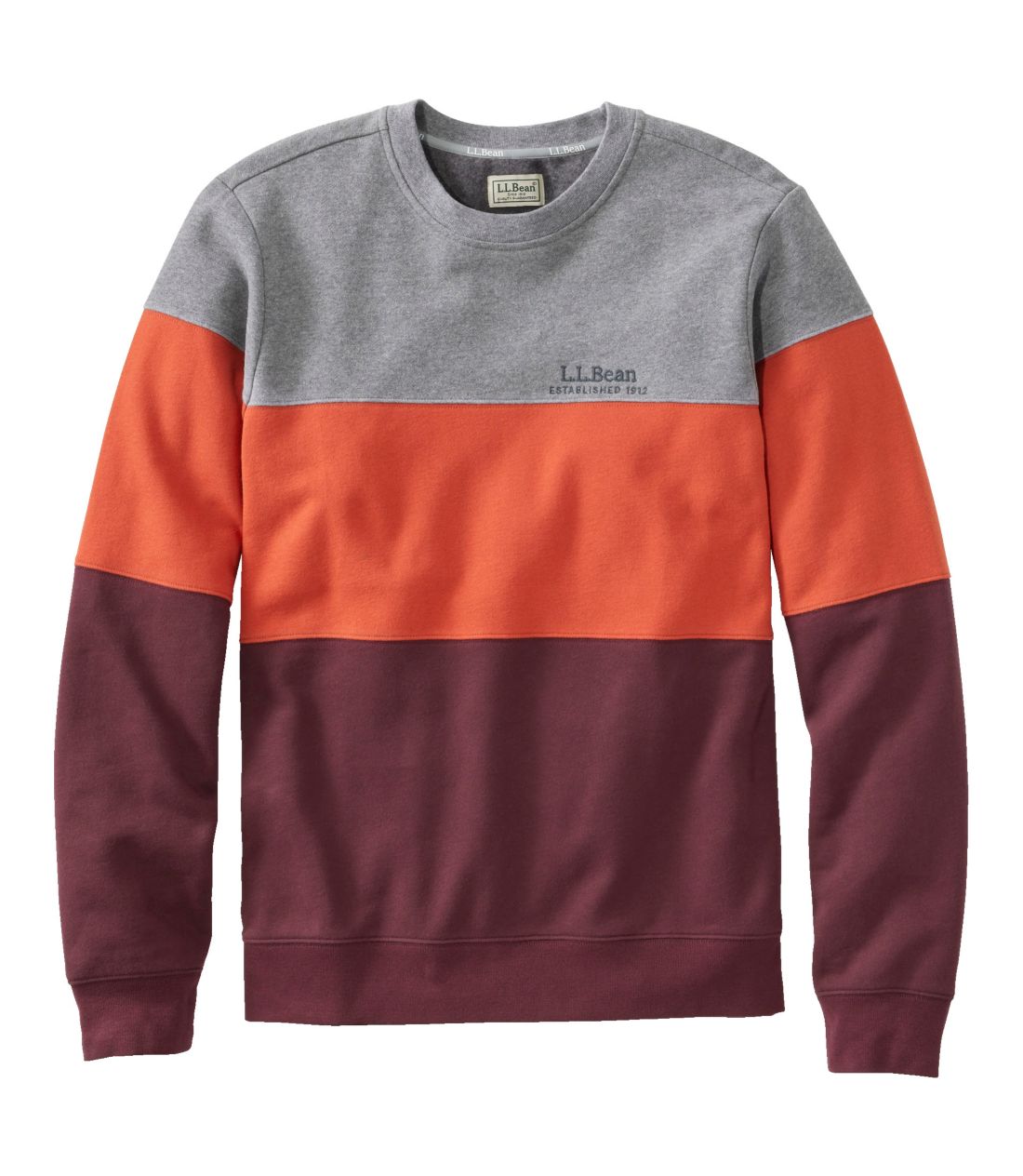 エル・エル・ビーン 1912 スウェットシャツ、クルーネック　カラーブロック