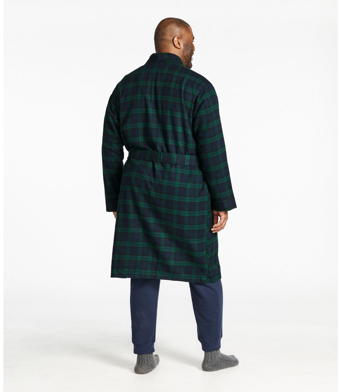 古着 LLBEAN フランネル ガウン スコッチプラッドフランネル