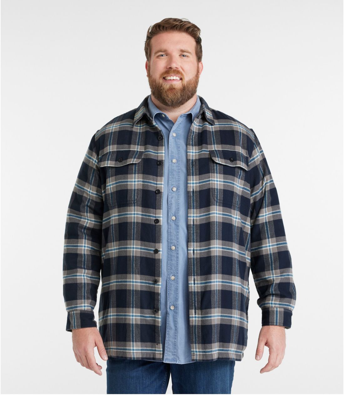 メンズ フリース・ラインド・フランネル・シャツ 通販｜L.L.Bean