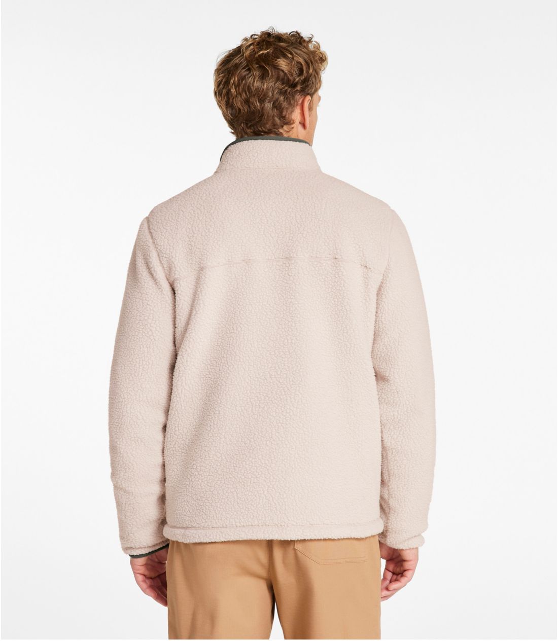 LLBEAN ハーフジップフリース　ベージュ 90s L.L.Bean Half-Zip Pullover Fleece Jacket ナチュラル L