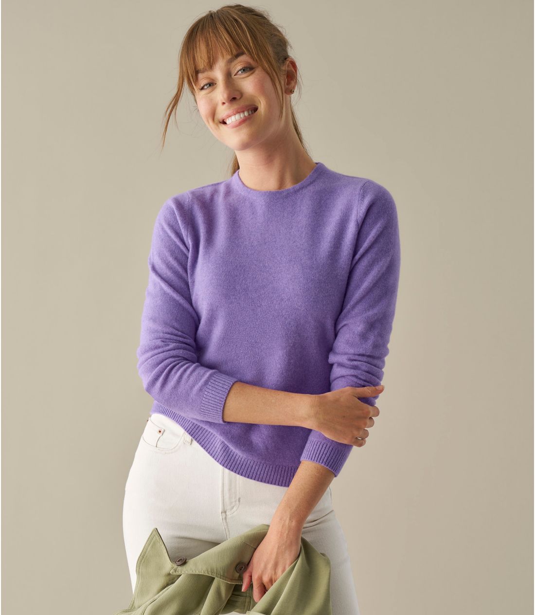 ウィメンズ クラシック・カシミヤ・セーター、クルーネック 通販｜L.L.