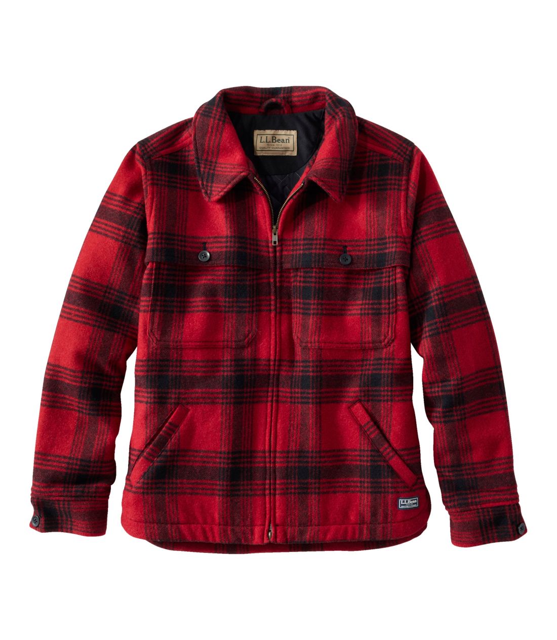 メイン・ガイド・ジップフロント・ジャックシャツ・ウィズ・プリマロフト、プラッド