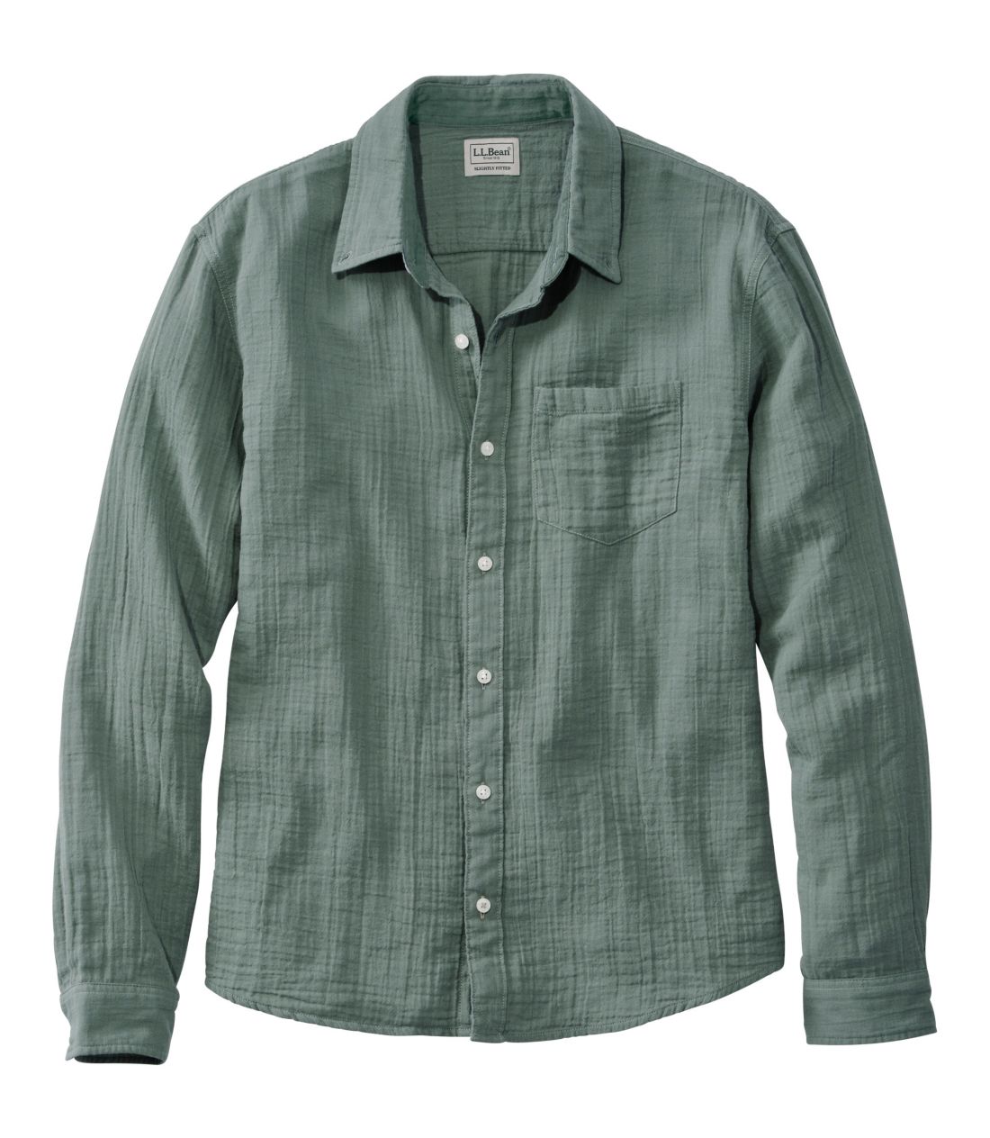 クラウド・ガーゼ・シャツ、スライトリー・フィット　長袖