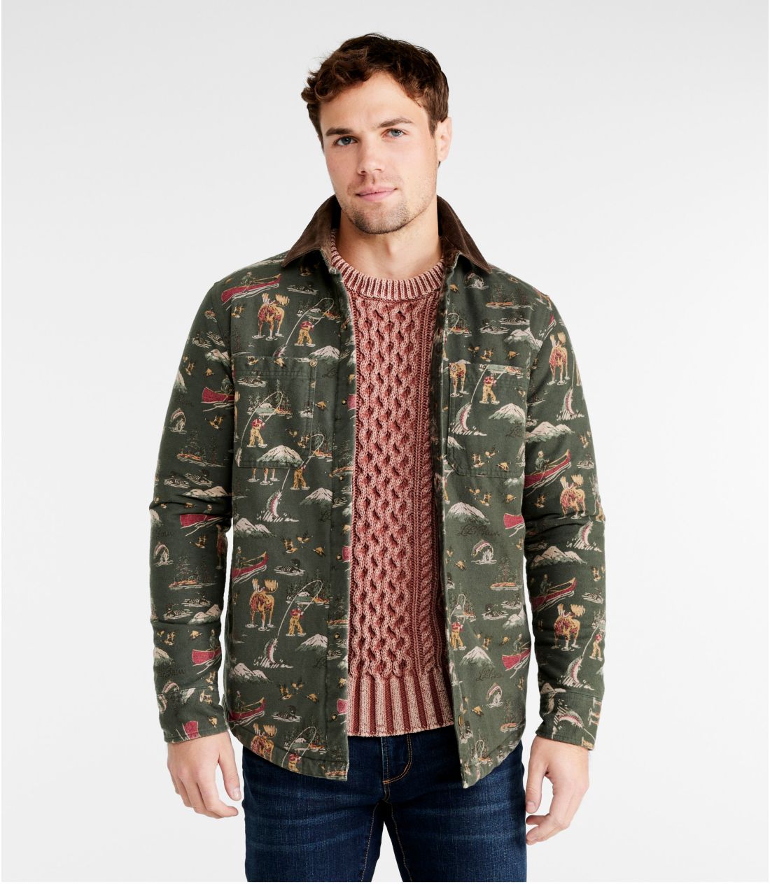 メンズ シグネチャー・1933 シャミー・クロス・シャツ、裏地付き