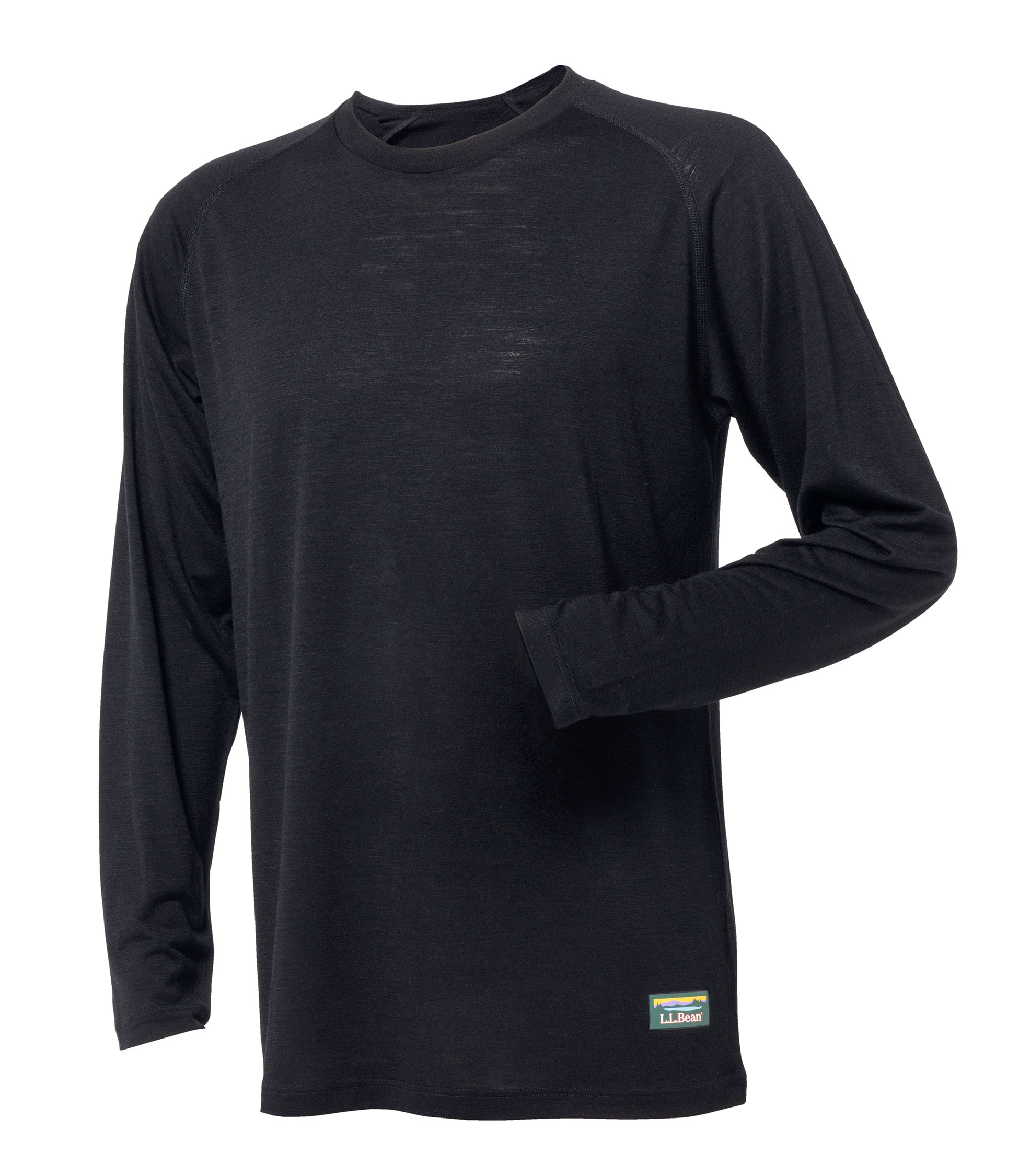 �n�C�u���b�h�E�����m�E�[���E�h���C�E�N���[�l�b�N�E�����O�X���[�u�E�e�B�^Men's Hybrid Merino Wool Dry Crewneck Long-Sleeve Tee